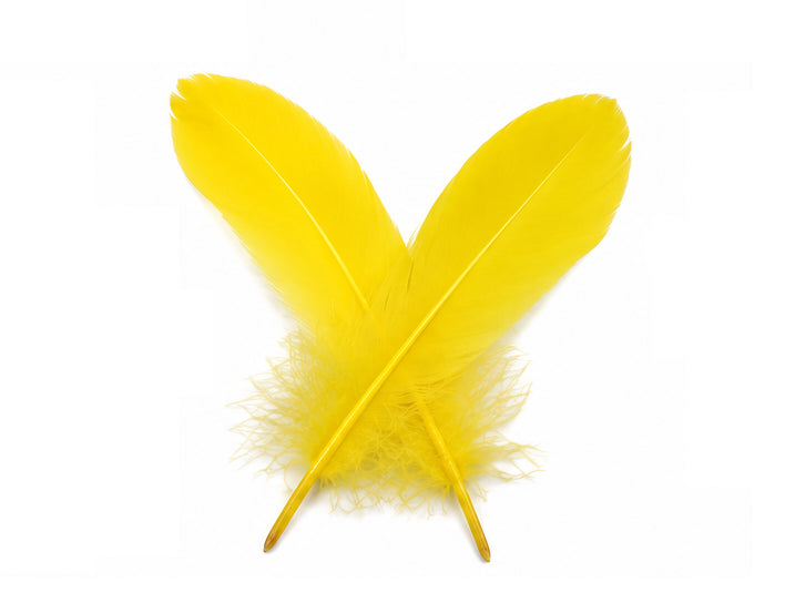 A quarter pound - Yellow Satinettes Pallet Soft Accent Feathers for Wedding Backdrops & Arches